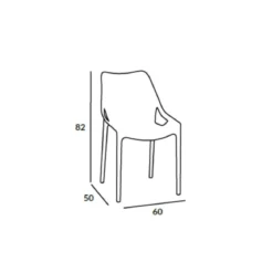 Sedia da Giardino in Polipropilene Grigio