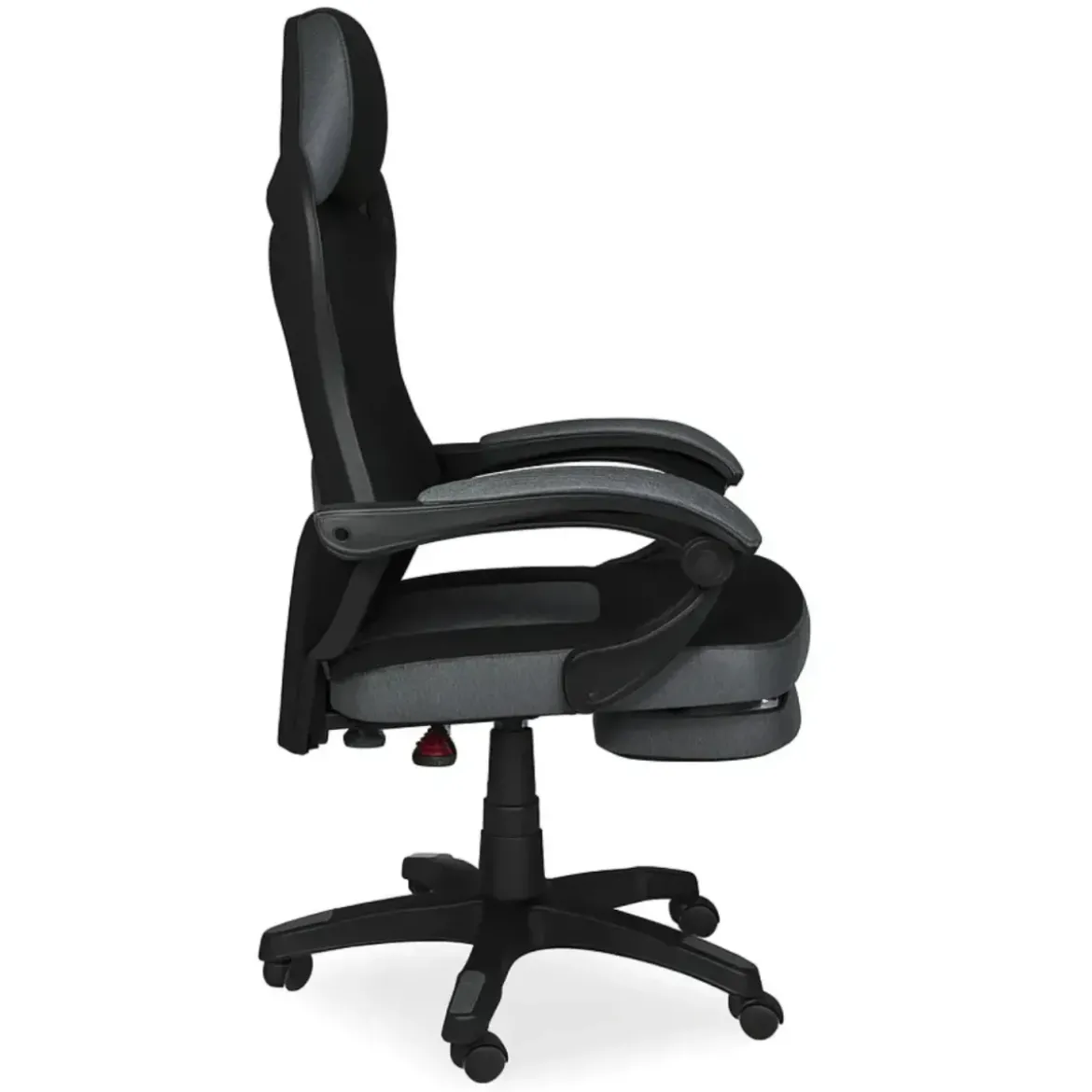 Sedia Gaming Ergonomica Nero Poggiapiedi Estensibile e Rete Traspirante