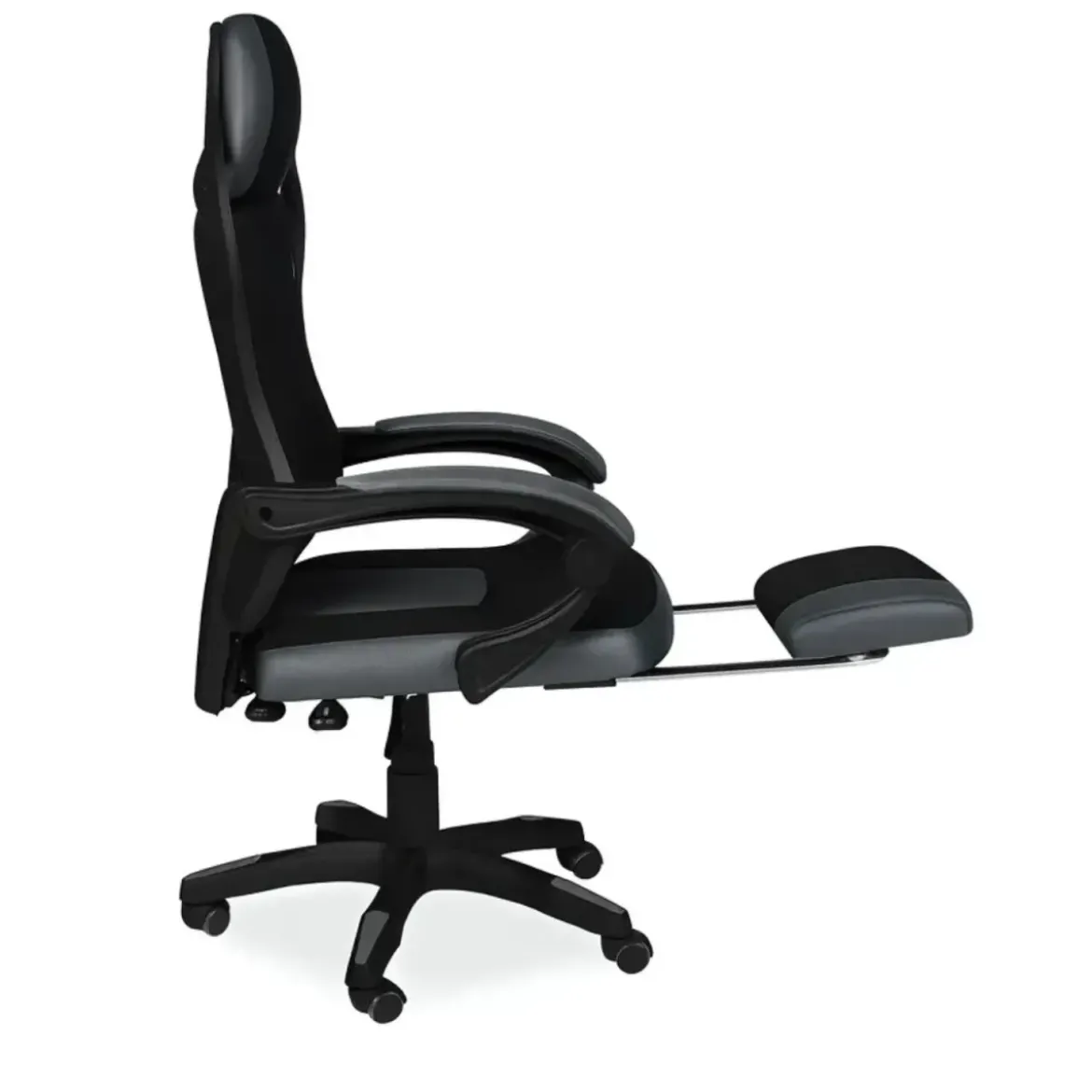 Sedia Gaming Ergonomica Nero Poggiapiedi Estensibile e Rete Traspirante