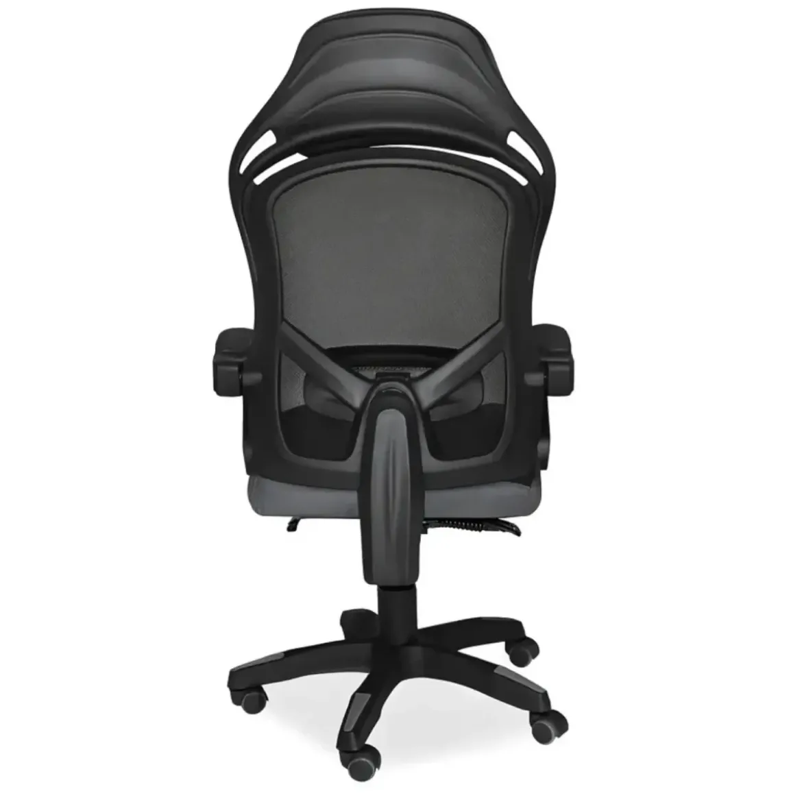Sedia Gaming Ergonomica Nero Poggiapiedi Estensibile e Rete Traspirante