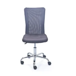 Sedia Poltrona Ufficio Ruote Scrivania Girevole Arredo Camera Grigio Cameretta