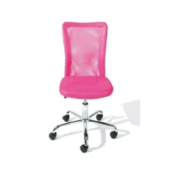 Sedia Poltrona Ufficio Ruote Scrivania Girevole Arredo Camera Rosa Cameretta