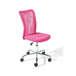 Sedia Poltrona Ufficio Ruote Scrivania Girevole Arredo Camera Rosa Cameretta