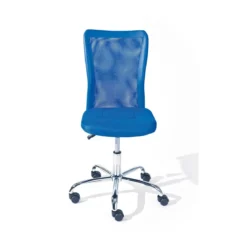 Sedia Ufficio Ruote Scrivania Cameretta Poltrona Girevole Arredo da Camera Blu