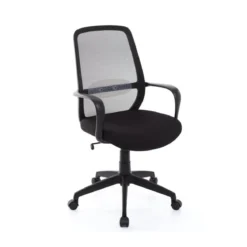 Sedia Ufficio Scrivania Ruote Nero Poltrona con Braccioli Operativa Ergonomica