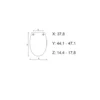 Sedile Water Asse in Resina Copri Wc Universale Tavoletta con Cerniere Plastica
