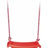 Seggiolino a Tavoletta per Altalena in Plastica Rosso Corde Regolabili