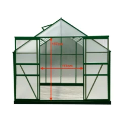 Serra in Alluminio Policarbonato 2.4x4 per Piante Orto Copertura da Giardino