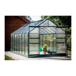 Serra in Alluminio Policarbonato 2.4x4 per Piante Orto Copertura da Giardino