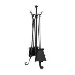 Set Accessori 4 Attrezzi per Stufa Camino Caminetto Barbecue BBQ Legna Paletta