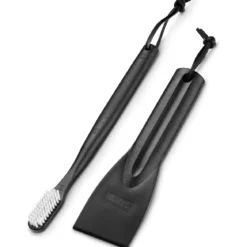 Set 2 Accessori Pulizia per Barbecue Spazzola Raschietto con Gancio