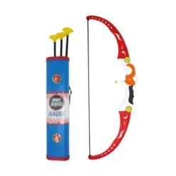 Set Arciere Arco con 3 Frecce a Ventosa per Bambini in Plastica Feretra da Bimbo