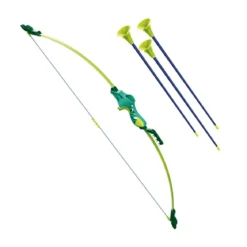 Set Arciere per Bambini Arco 96 cm in Fibra di Vetro 3 Frecce a Ventosa Bimbi