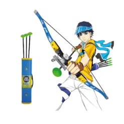 Set Arciere per Bambini Arco Mirino Regolabile Plastica 3 Frecce a Ventosa Bimbo