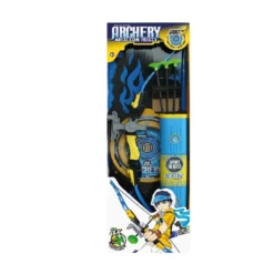Set Arciere per Bambini Arco Mirino Regolabile Plastica 3 Frecce a Ventosa Bimbo