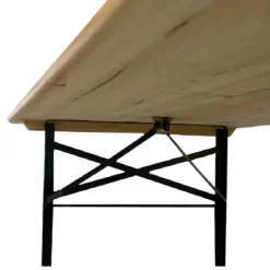 Set Birreria Tavolo 80x220 da Esterno in Legno con 2 Panche Pieghevole