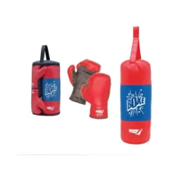 Set Boxe Junior Sacco + Guantoni Punching Bag Gioco Bambini Casa da Appendere