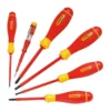 Set Cacciaviti Elettricista Lama Piatta Isolata a Croce Giraviti a Stella Tester