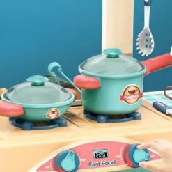 Set Cucina Giocattolo Fast Food per Bambini Completa con Accessori