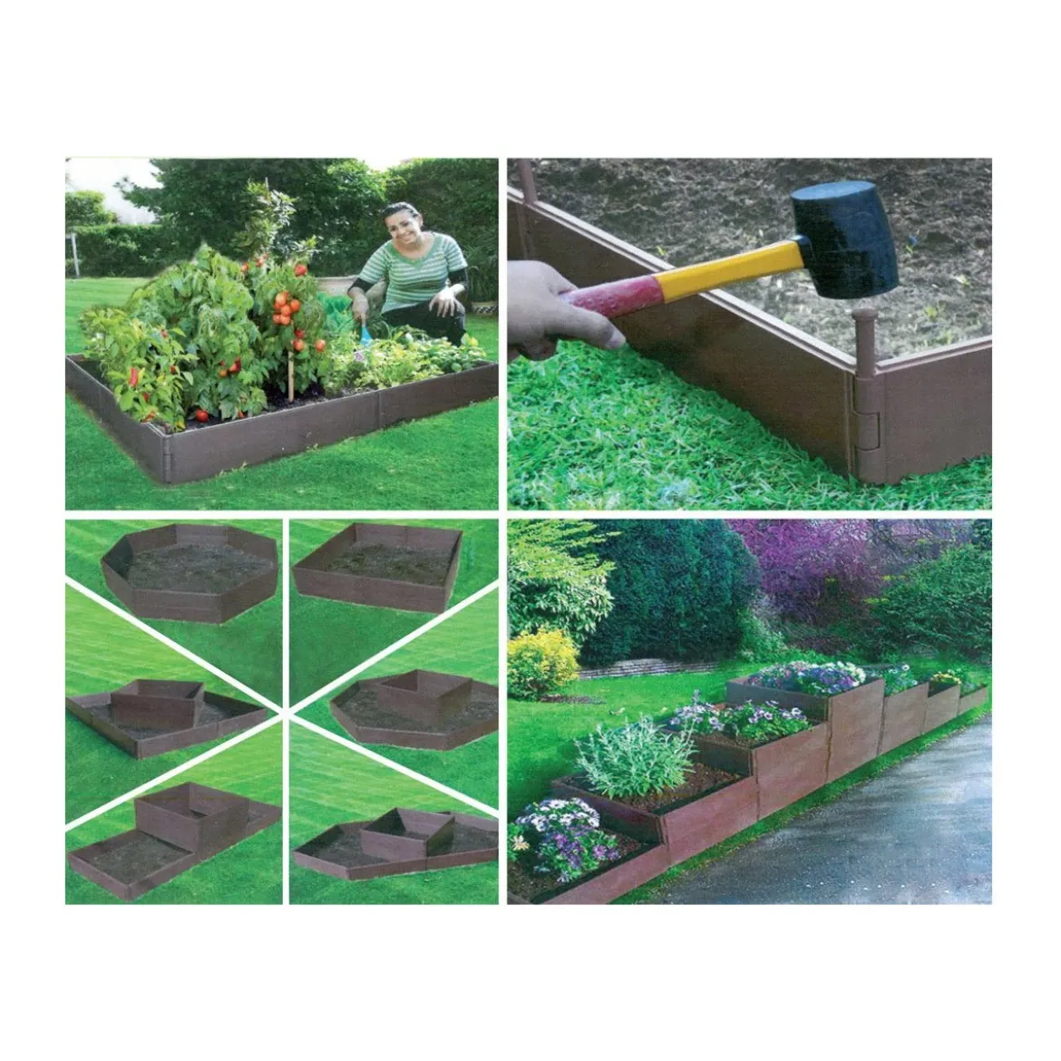 Set da 32 Pannelli per Fioriera Kit Aiuola o Orto Multiforma