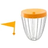 Set Disc Golf con Canestro e Dischi da Giardino Arancione Portatile