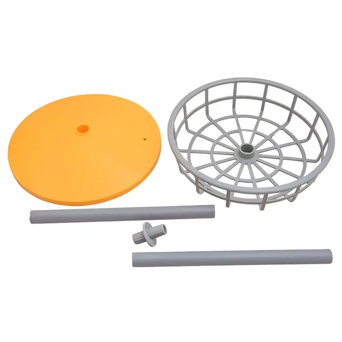 Set Disc Golf con Canestro e Dischi da Giardino Arancione Portatile