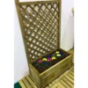Set 2 Fioriere con Griglia in Legno Portavaso Telo Impermeabilizzante