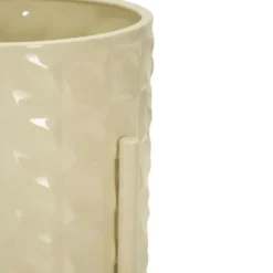 Set 3 Portavasi in Metallo Crema 36-30-24 cm da Interno Porta Piante