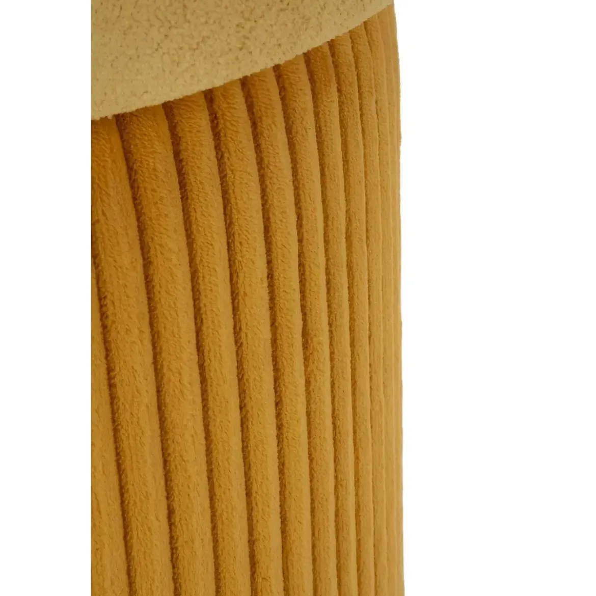 Set 2 Pouf Contenitori in Tessuto Senape Arancione Salvaspazio Camera