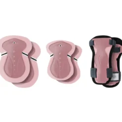 Set Protezioni per Bambini Gomiti Ginocchia Polsi Rosa Pastello XXS