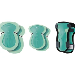 Set Protezioni per Bambini XXS per Gomiti Ginocchia Polsi Verde Menta