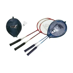 Set 2 Racchette Badminton Colorate con Volano EVA e Fodera Trasporto