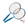 Set 2 Racchette corte Badminton con Pallina Volano Tennis Spieggia Racchettoni
