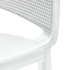 Set 6 Sedie da Esterno Keter Bianco Impilabili Resistenti UV Moderne