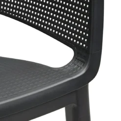 Set 6 Sedie da Esterno Keter Grafite Impilabili Resistenti UV Moderne