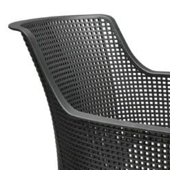 Set 6 Sedie da Esterno Keter Grafite Impilabili Resistenti UV Moderne