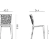 Set 4 Sedie da Pranzo Tortora Chiaro Polipropilene da Interno Esterno