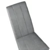 Set 2 Sedie Seduta in Tessuto Grigio Gambe Legno Bianco 46x59,5x101 cm