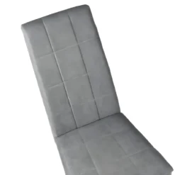 Set 2 Sedie Seduta in Tessuto Grigio Gambe Legno Bianco 46x59,5x101 cm