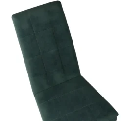 Set 2 Sedie Seduta in Tessuto Verde Gambe Legno Rovere 46x47x100,5 cm