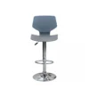 Set 2 Sgabelli Girevoli Grigio Regolabili con Schienale da Cucina
