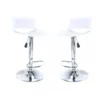 Set 2 Sgabelli Lenox Alti Girevoli Regolabili in ABS Bianco da Cucina