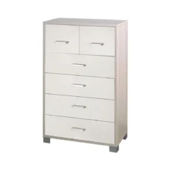 Settimino Alto Como 70 Bianco Olmo 6 Cassetti Cassettiera Camera da Letto Mobile