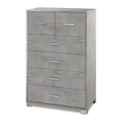 Settimino Como 70 Grigio 6 Cassetti Cassettiera Camera da Letto Settimino Como