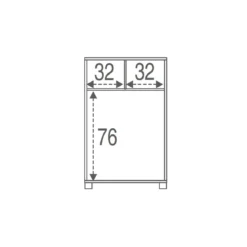 Settimino Como 70 Olmo 6 Cassetti Cassettiera Camera da Letto Mobile in Legno