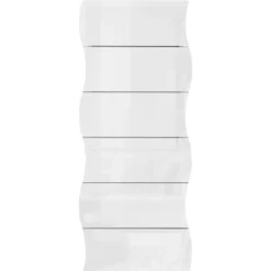 Settimino con 6 Cassetti Onda in Legno Bianco Lucido Camera Ingresso