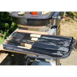 Set Utensili Barbecue Campignaz 10 Pezzi Acciaio Inox Manico in Legno