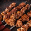 Set Utensili Barbecue 18 Pezzi in Acciaio Cromato con Manico in Legno