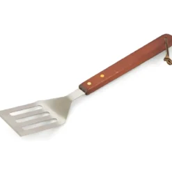 Set 3 Utensili Barbecue Pinza Paletta Forchetta Acciaio Inox Legno