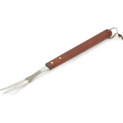Set 3 Utensili Barbecue Pinza Paletta Forchetta Acciaio Inox Legno